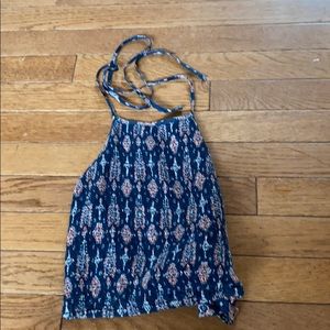 Tie back halter top